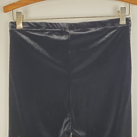 Johnny Was JW Los Angeles Black Velvet Tonal Embroidered Leggings Womens Medium - Picture 6 of 8